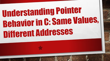 Understanding Pointer Behavior in C: Same Values, Different Addresses