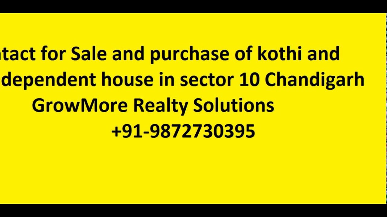 9872730395 House for sale sector 10 Chandigarh kothi for sale sector