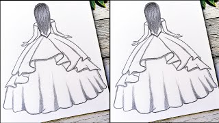 Schritt-für-Schritt-Mädchenskizze mit Bleistift / Mädchenzeichnung mit Bleistift | Bleistiftskizz... screenshot 3