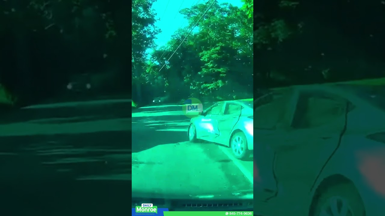 Car failed to stop at the stop sign and collided with another car.