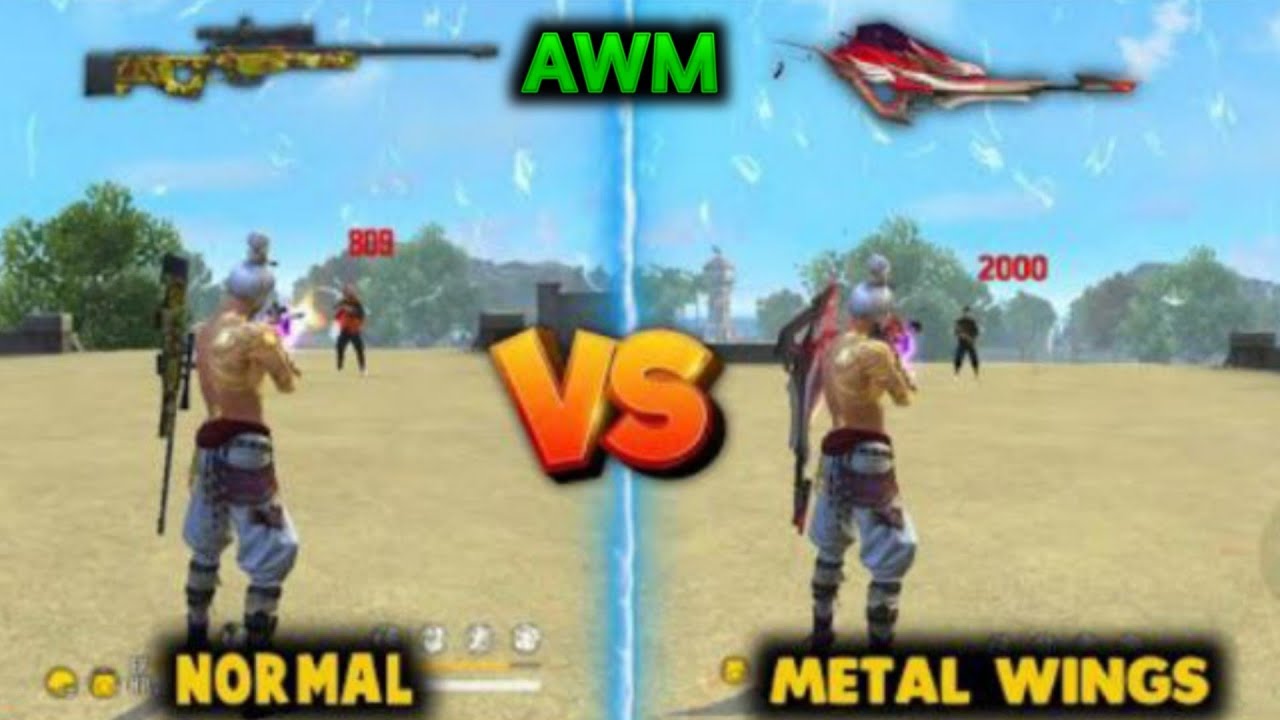 METAL WINGS AWM SKIN TEST - GARENA FREE FIRE