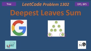 Deepest Leaves Sum | LeetCode 1302 | Tree DFS BFS | Google