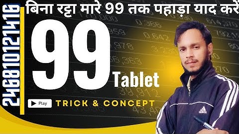 1 से 99 तक Table ट्रिक से कैसे याद करें | बिना रट्टा | Maths Trick | Multiplication Table Hindi