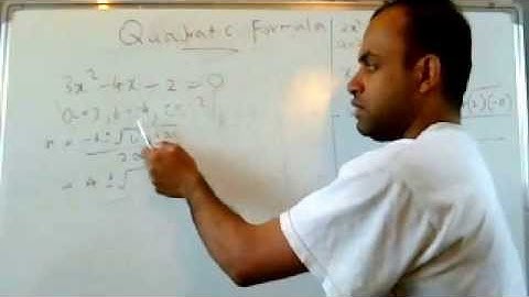 Edexcel A Level Maths C1 - Quadratic Equations using formula - Chapter 2