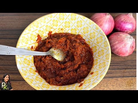 Onion Thokku For Rice-Idli-Dosa-Chapati-Paratha-Bread-Easy Onion Thokku