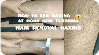 how to leg waxing at home mini tutorial  #waxing #wax #youtube @Isbabeauty