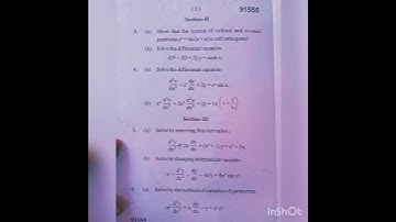 O.D.E || Bsc Maths Hons 2nd sem mdu 2018