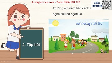 Giáo án powerpoint Tiết 9: Hát: Mái trường tuổi thơ | GA điện tử Âm nhạc 4 cánh diều