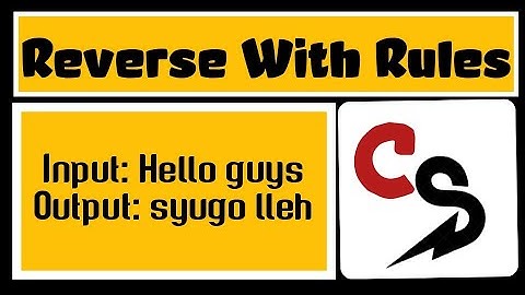 Reverse a string with rules. || Java C++  C Javascript || Coding Sprint.