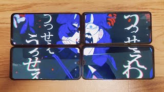 スマホを4台並べて『うっせぇわ』を流してみた結果... #Shorts