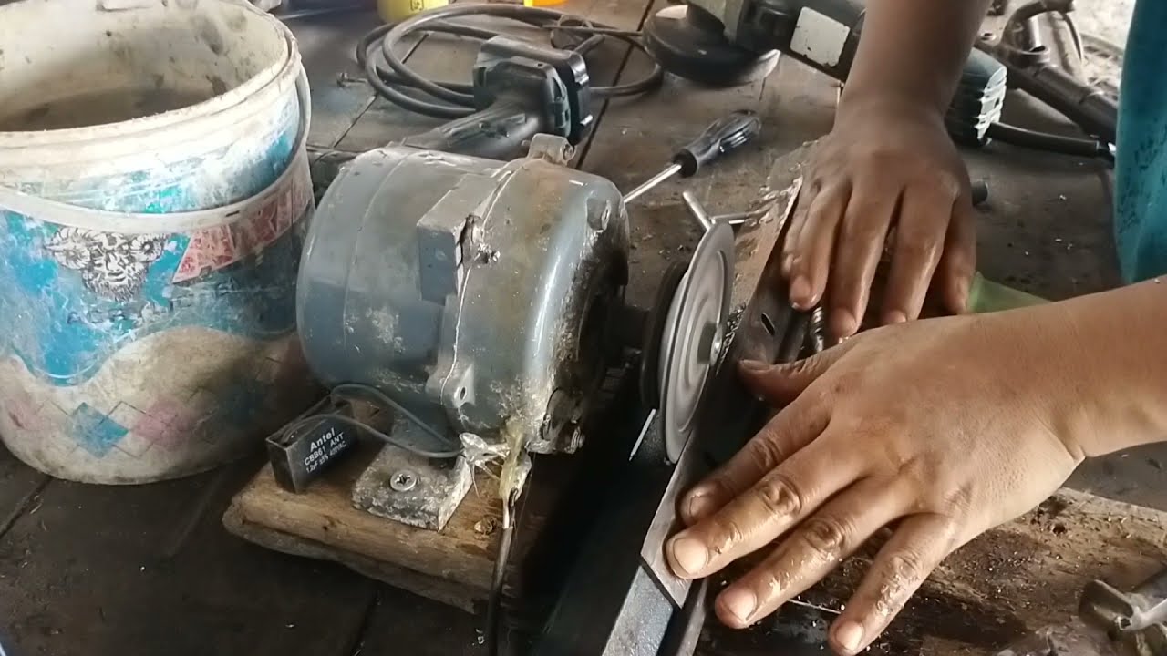 Bikin sendiri Asah mata pisau planer 12 inch..