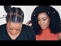 CAN'T CORNROW ?? HERE IS A SOLUTION !!AFRICAN THREADING CROCHET BRAIDS |JANE NASHE ORIGINAL METHOD