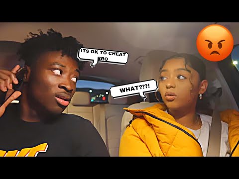 SAYING " ITS OK TO CHEAT" IN FRONT OF MY GIRLFRIEND TO SEE HOW SHE REACTS!!
