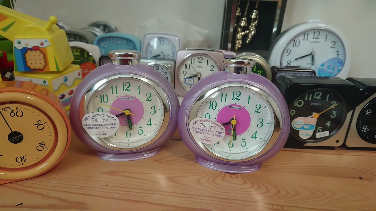 メロディ置時計】昭和レトロ CITIZENダブルコール2種とMAG