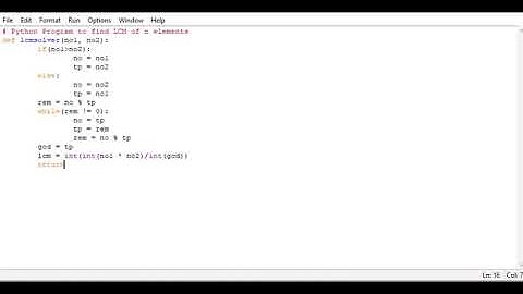Python Program to find LCM of n elements