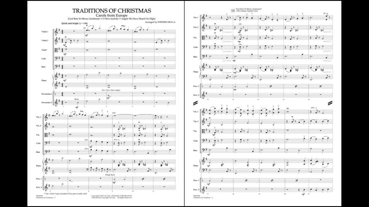 Traditions of Christmas arranged by Stephen Bulla