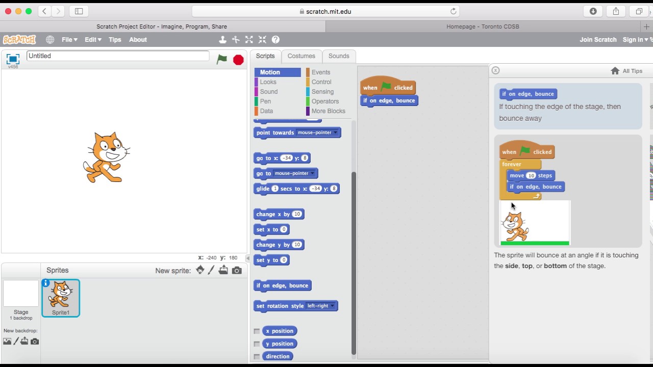 how to make something bounce when touching a color in scratch how to make something bounce when touching a color in scratch