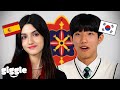 Korean Teens Meet Beautiful Spanish Girl For The First Time 