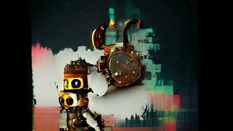 Glitchy Synthwave Dream Robot: MSE + VQGAN imagenet + CLIP + ESRGAN x4