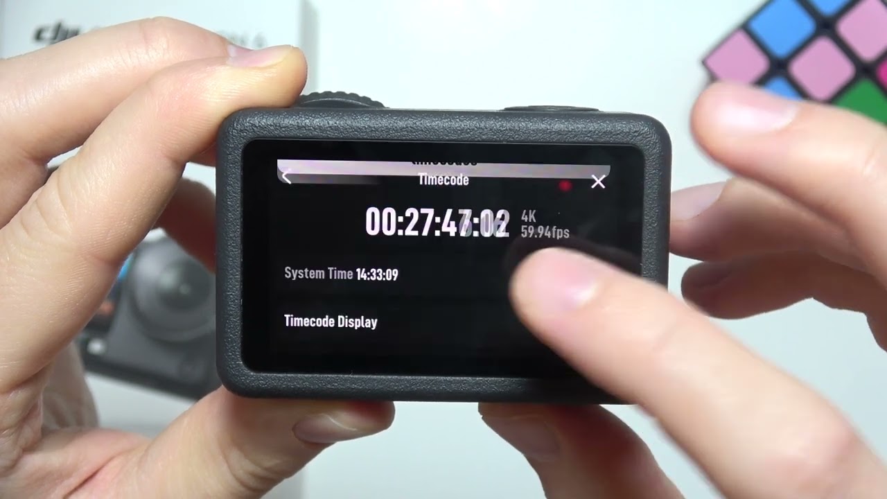 DJI Osmo Action 6: Как показать/скрыть таймкод