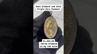 Real Diamond & Gold Virgin Mary Pendant by Ijaz Jewelers Real Diamond & Gold Virgin Mary Pendant by Ijaz Jewelers