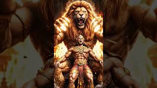 Lord Narasimha destroys Hiranyakashipu, restoring dharma and justice epic fury! #lordkrishna