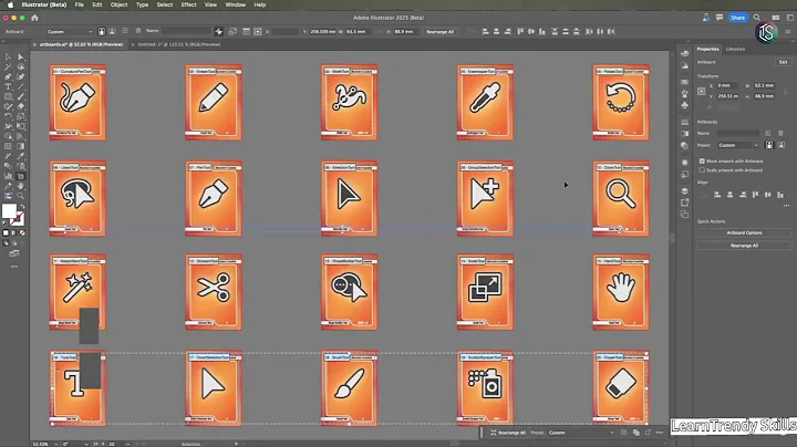 Illustrator 2025 | Organizing Artboards | Arrange, Rename & Manage Artboards Easily