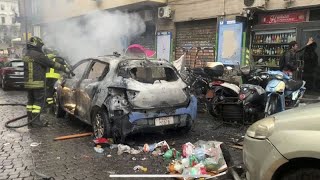 Eintracht Frankfurt fans clash with police before Napoli match