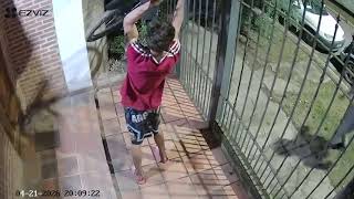 Villa Udaondo: en ojotas, saltaron la reja para robar una bicicleta