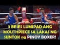 3 Beses Lumipad ang Mouthpiece sa Lakas ng Suntok ng Pinoy Boxer!