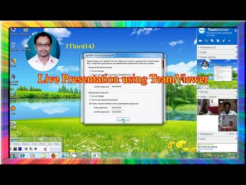 how to configure live presentation using teamviewer