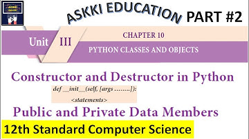 💥 12th Computer Science Chapter 10 Python Classes and Objects | English Medium Part#2