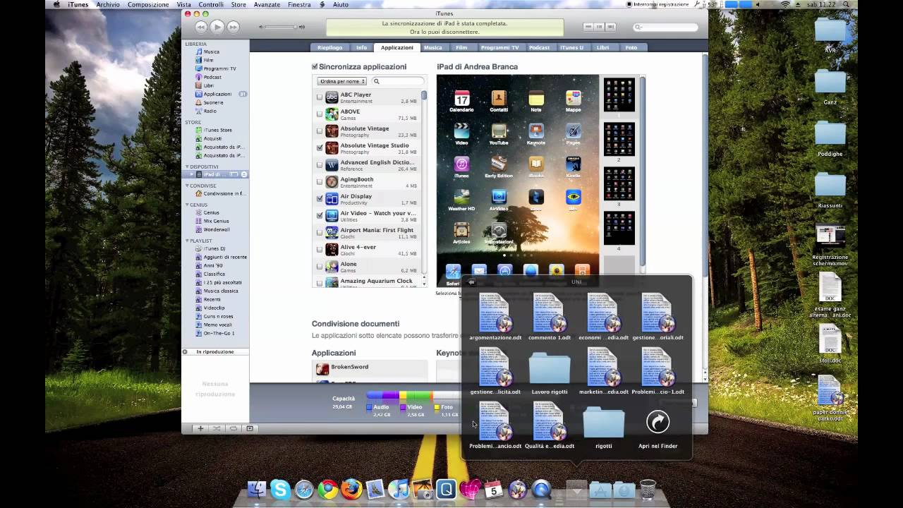 scaricare file da ipad