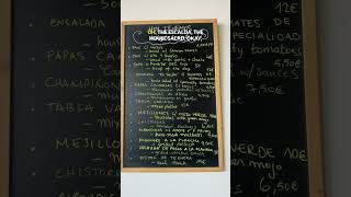 El Salon’s menu, Canarian food and prices.