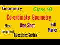 Co-ordinate Geometry | Most Important Questions Series | Class 10 | @ educational stream | One Shot
