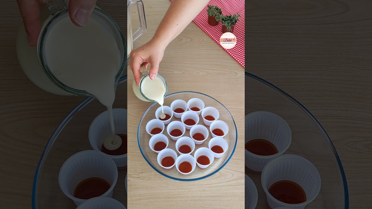 ⁣Pudim no copo descartável que não precisa ir ao forno! #pudim #receitas #leitecondensado #sobremesa