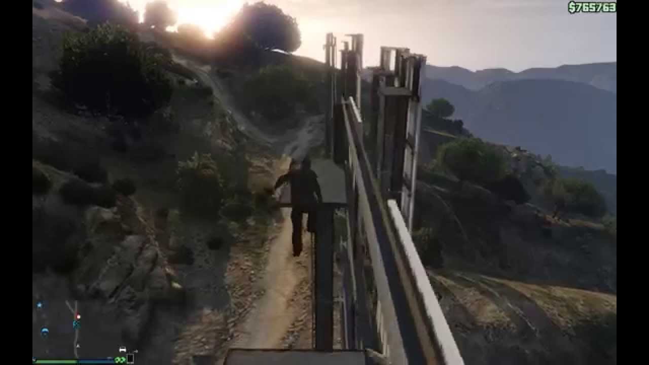 GTA 5 Failed jump from the Vinewood sign