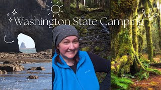 Washington State Camping Vlog waterfalls, tidepools & beach walks!