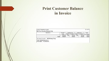Tally TDL - Print Customer Balance in Invoice