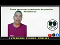 Certificado pensión  veteranos mindefensa