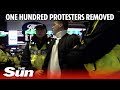 Police remove pro-Palestine protesters from sit-in in Waterloo Station