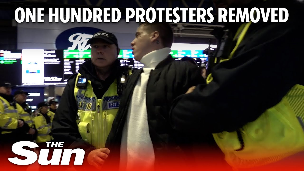 Police remove pro-Palestine protesters from sit-in in Waterloo Station
