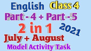 Class 4 English model activity task part 4 and part 5,  class 4 new English model activity task 2021