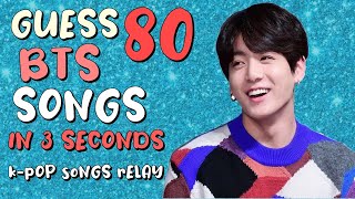 Guess 80 BTS Songs in 3 Seconds, K-Pop Songs Relay Game!!!