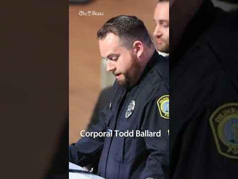 Columbia Police Department Officer Chris DeLong is honored at Riverland Hills Church