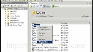 How to prevent a user to login to his account in SQL Server 2005. -uCertify