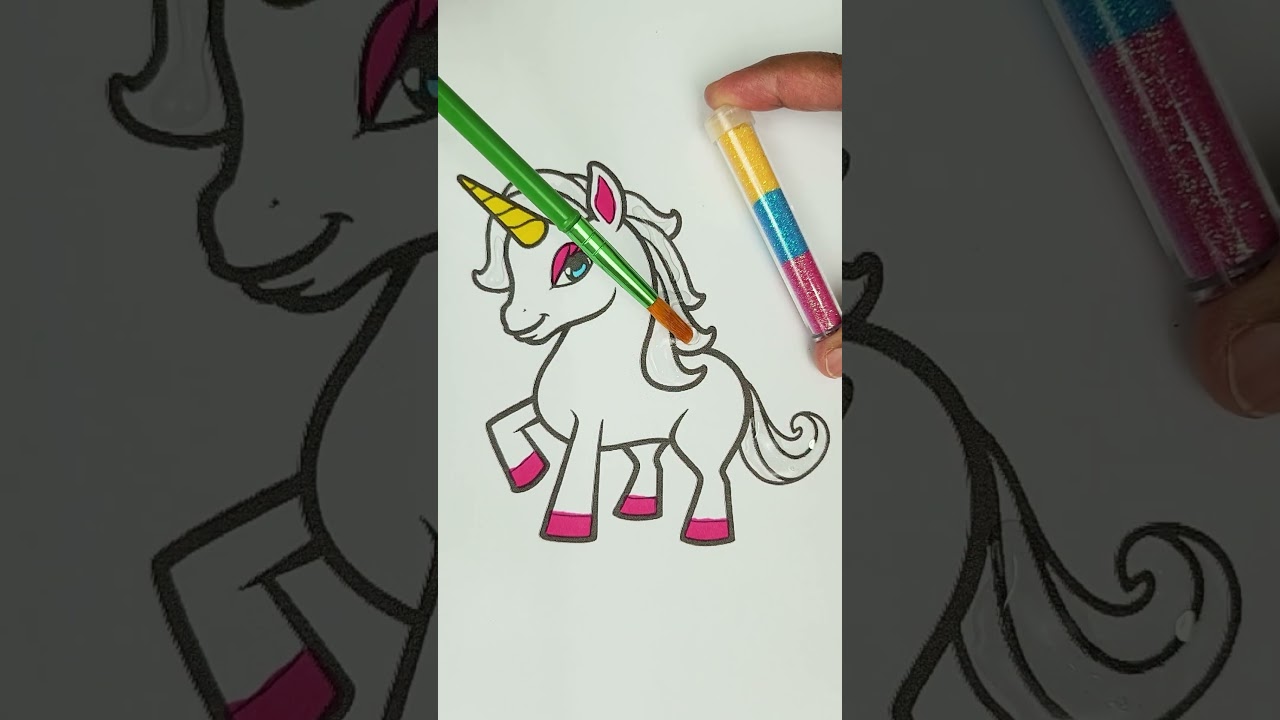 Magical glitter unicorn ❤️🦄❤️ Glitter Art 🎨 