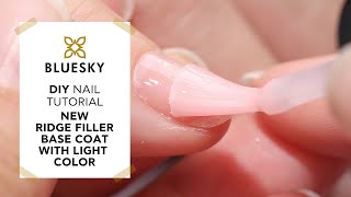 BLUESKY Nail Design Tutorial - New Ridge Filler Base Coat with Light Color screenshot 4