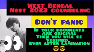 wbmcc NEET counseling|| DON'T panic for LAMINATED certificate😎|| see this VIDEO🙏