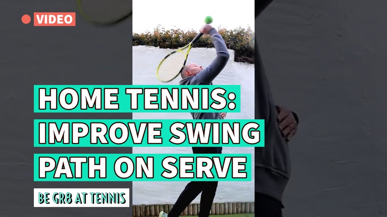 Home Tennis Drills - Day 28: "Tap Ball off Butt Cap to Help Improve Swing Path of Serve"